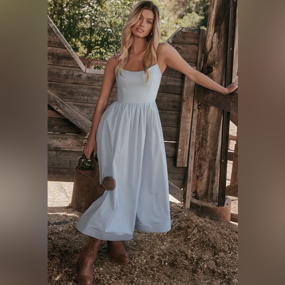 House of CB Lolita soft blue corset sundress - Picture 4 of 10